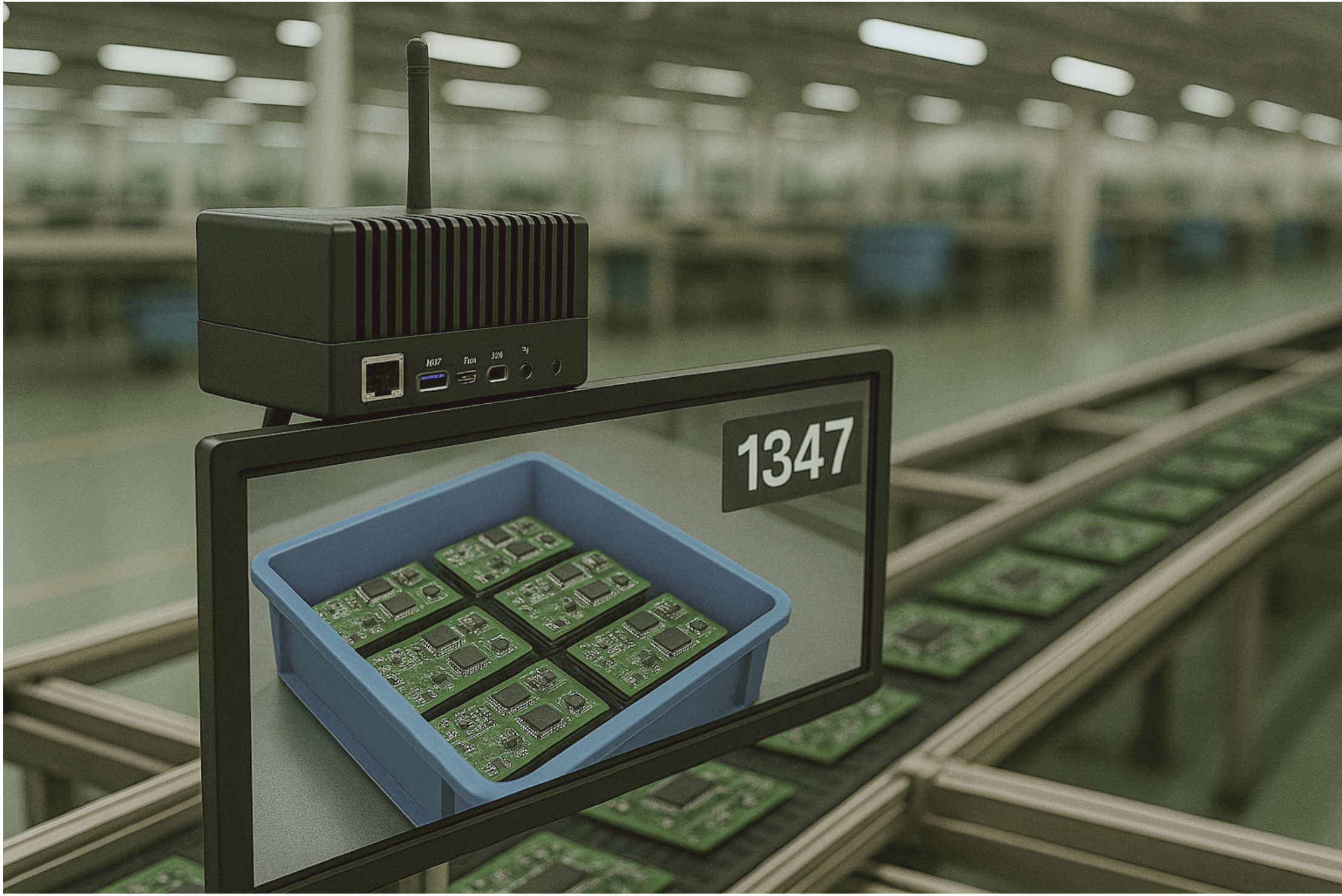 Ứng dụng của Edge IoT Device trong hệ thống đếm linh kiện và thiết bị trong nhà máy sản xuất